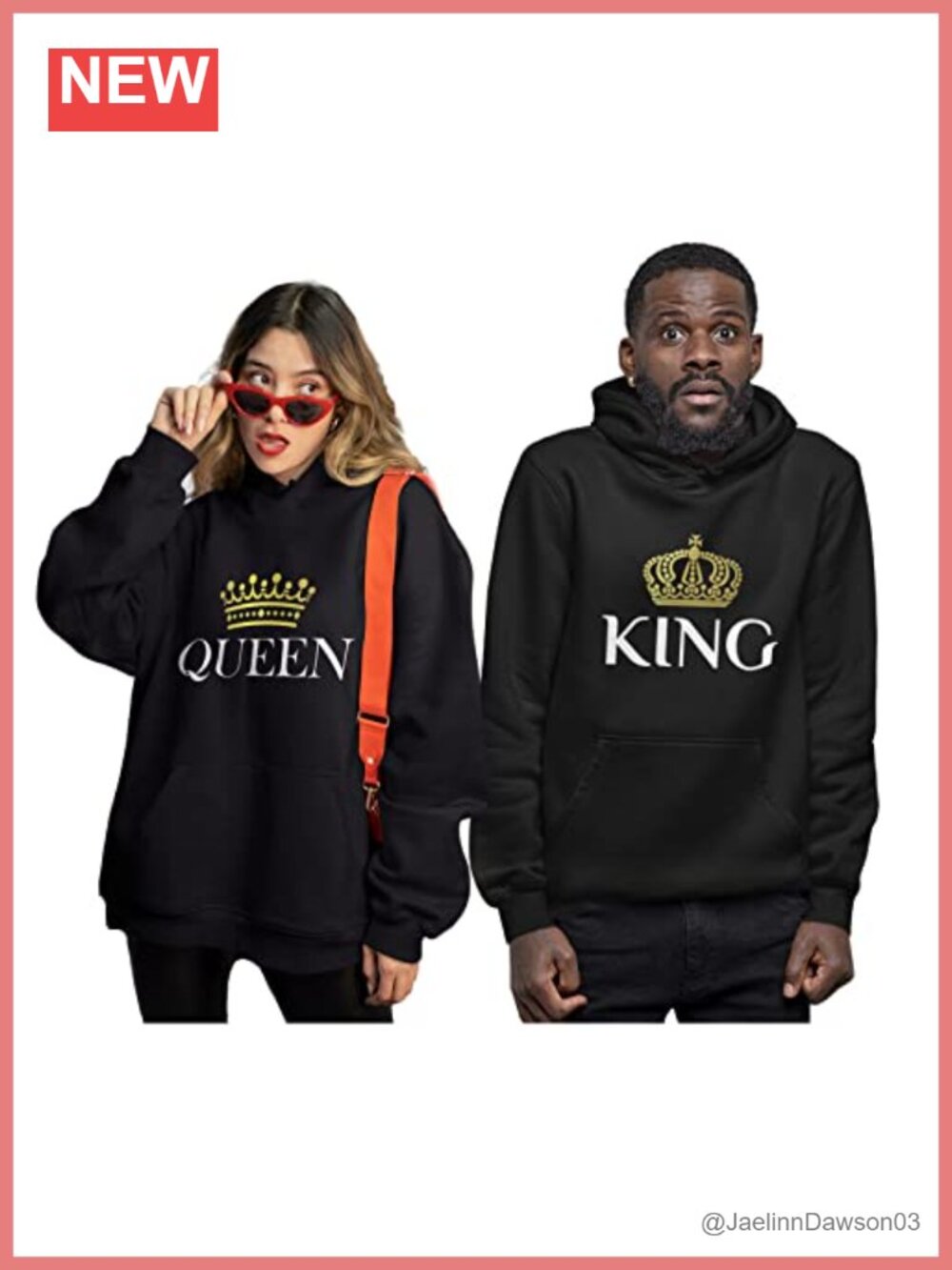 Matching Couple Hoodie Set His Hers Valentines Fleece Pullover Sweatshirt